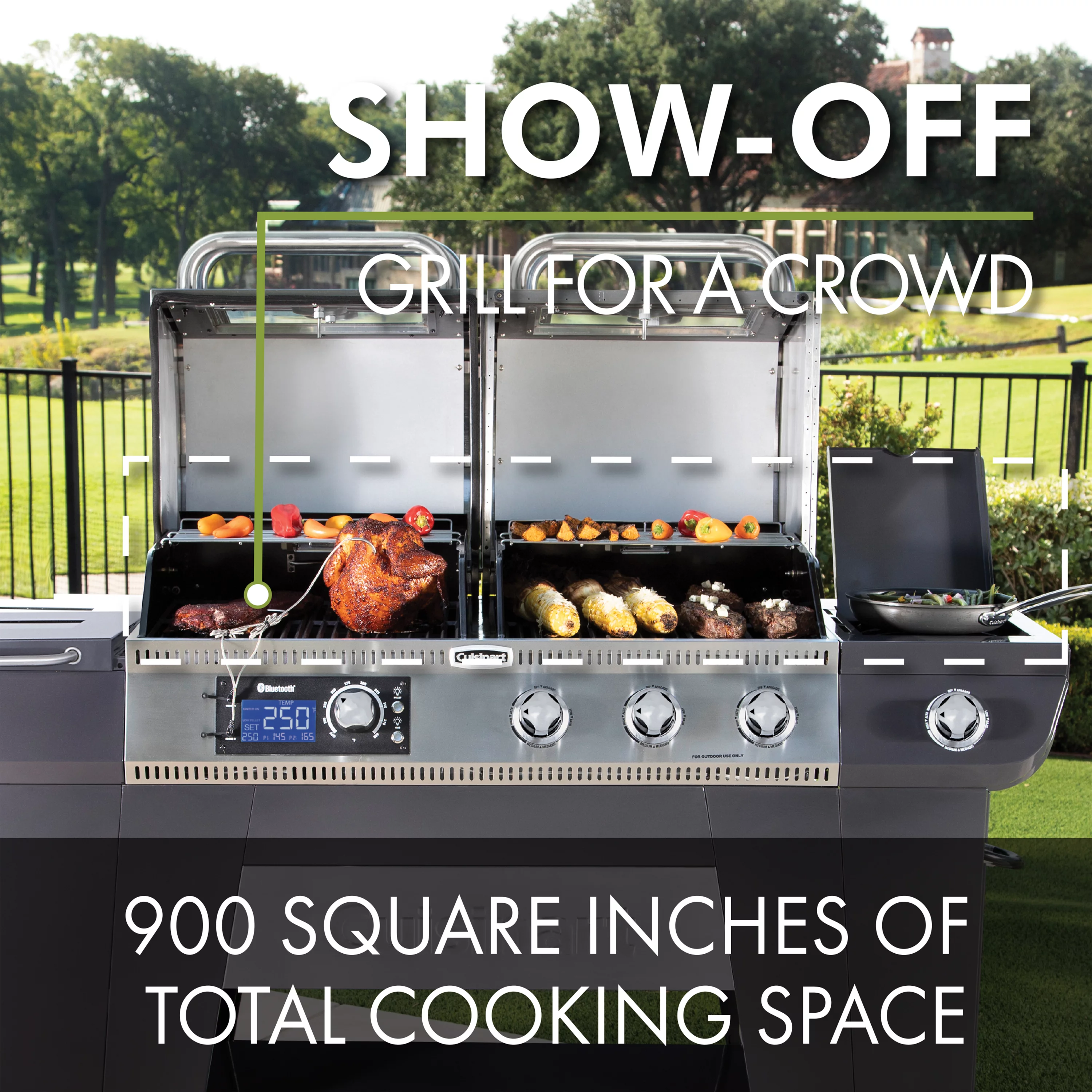 Cuisinart Twin Oaks Dual Function Pellet and Propane Gas Grill
