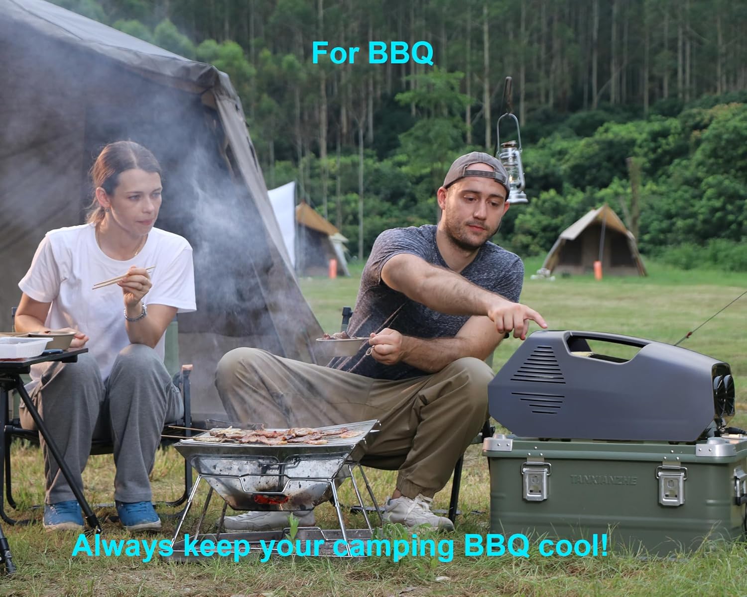 2380BTU Camping Air Conditioners - Enjoycool 14lb Tent Air Conditioner with Remote Control, Portable ac for Truck Outdoor/RVs/Fishing or Pet (Battery Not Included)