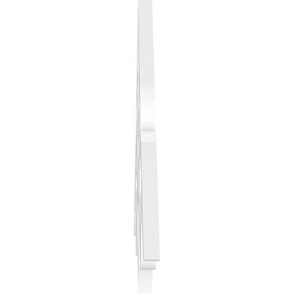 Ekena Millwork GPP060X018X100WHI 60x22W x 17 1/2x22H x 1x22P (7/12) Pitch Whitman Architectural Grade PVC Gable Pediment