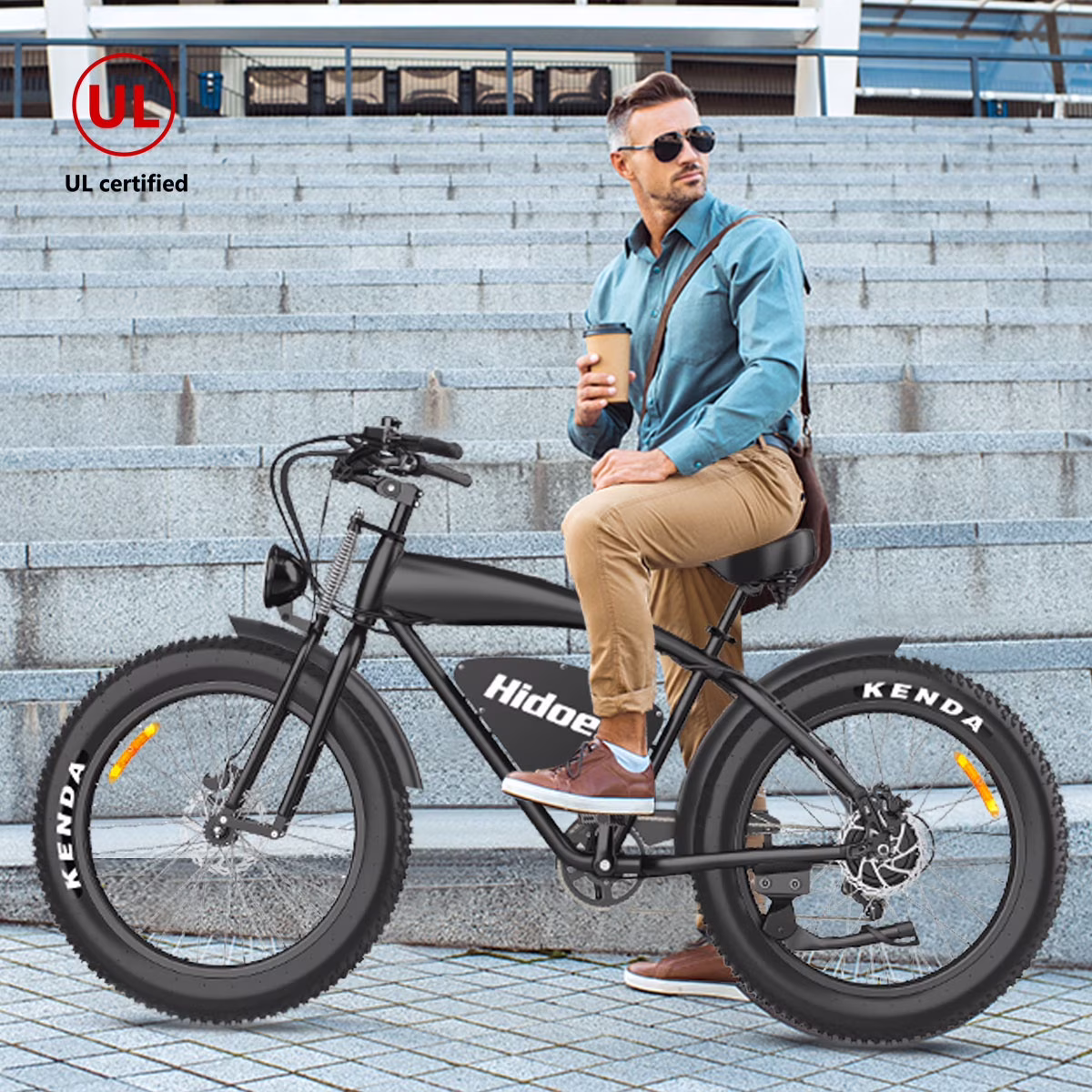 Hidoes Adult Electric Mountain Bikes Commute Ebike 1200W up to 49 Miles Long Range & 31mph, Pedal Assist E-bike Cruiser Electric Bicycle with Shimano 7 Speeds & 26" Fat Tire