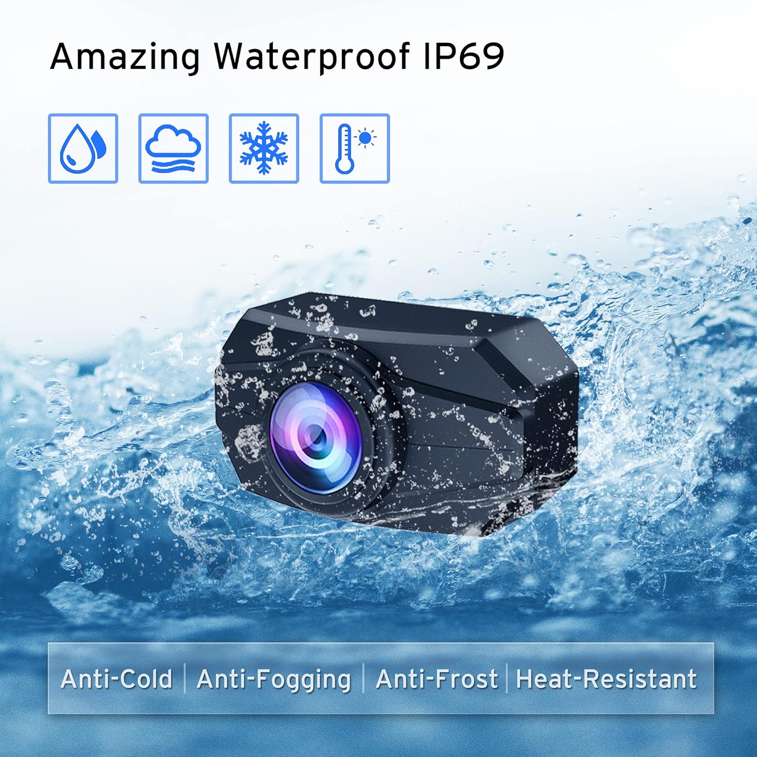 Wireless Backup Camera Monitor: Digital Vehicle Backup Cameras + 5 inch HD Monitor Waterproof Night Vision, Rear Wireless Camera for Car RV SUV Trailer