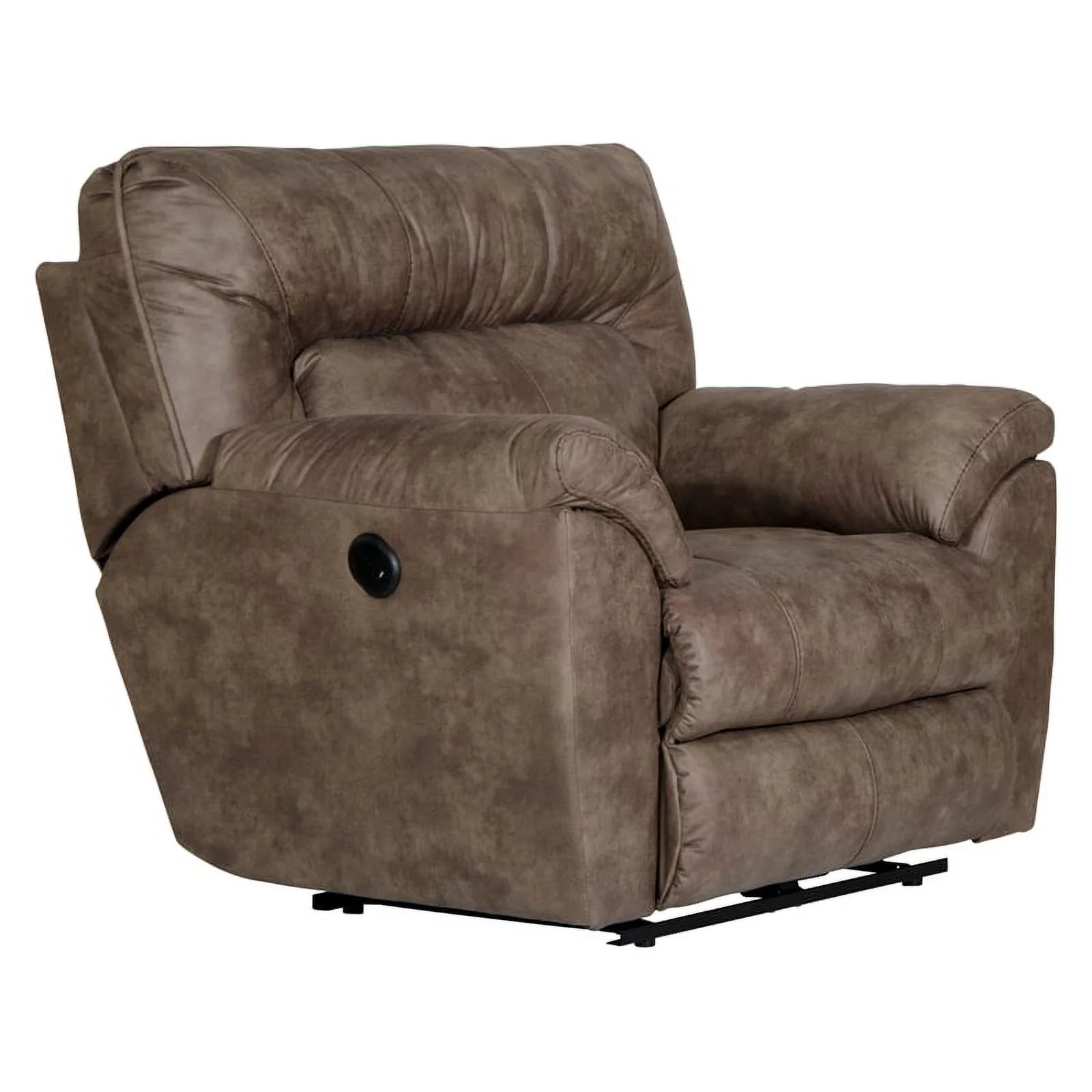 Catnapper Thompson Power Wall Hugger Recliner in Brown Polyester Fabric