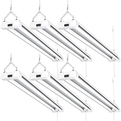 Sunco Lighting 6 Pack Frosted Shop Light Utility LED 40W 4000K, Cool White