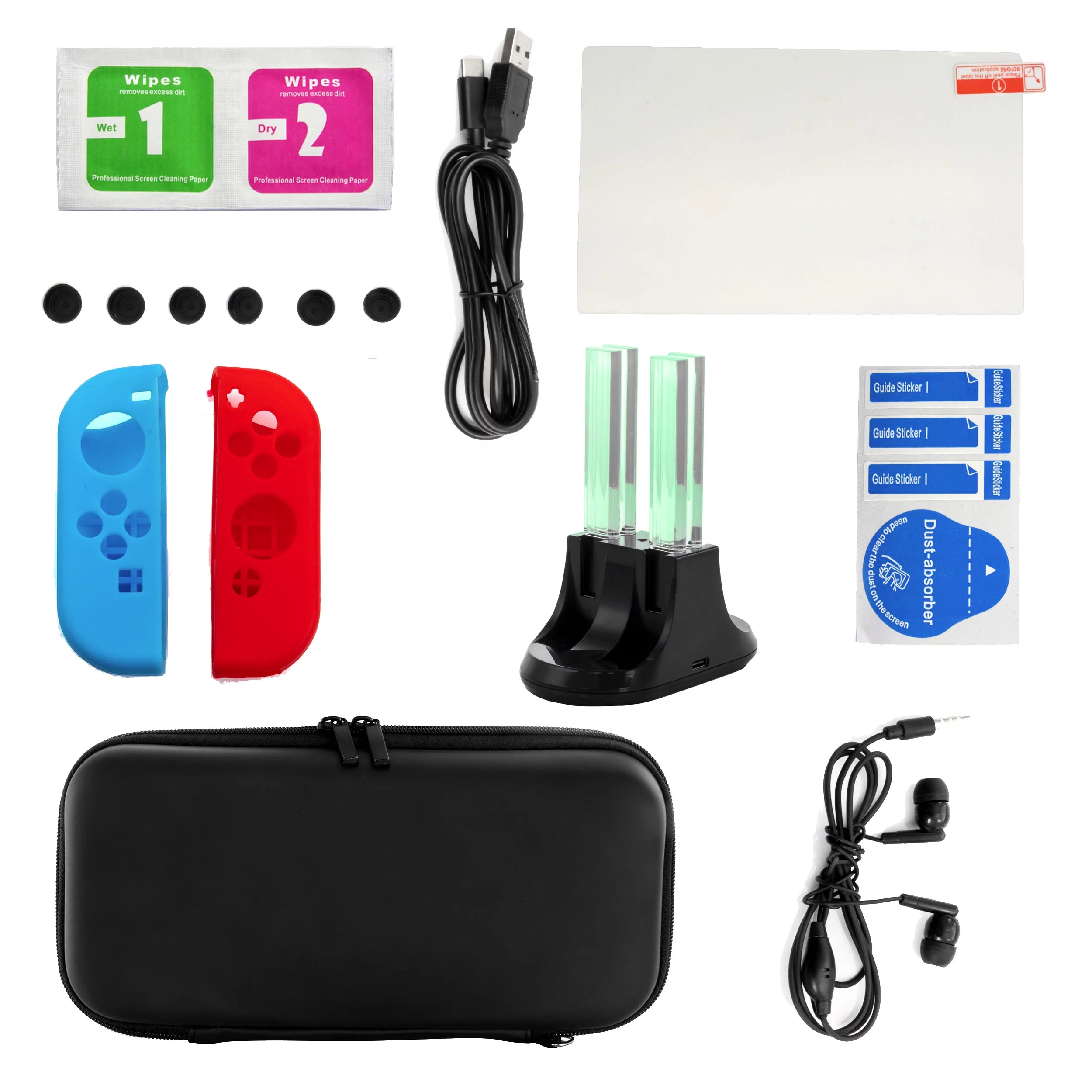 Nintendo Switch Neon Mario Kart 8 Bundle with Accessories