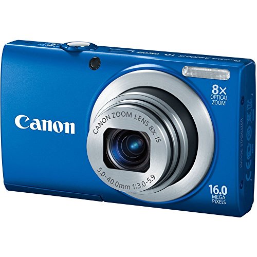 Canon PowerShot A4000 is 16.0 MP Digital Camera with 8X Optical Image Stabilized Zoom 28mm Wide-Angle Lens with 720p HD Video Recording and 3.0-Inch LCD (Blue)