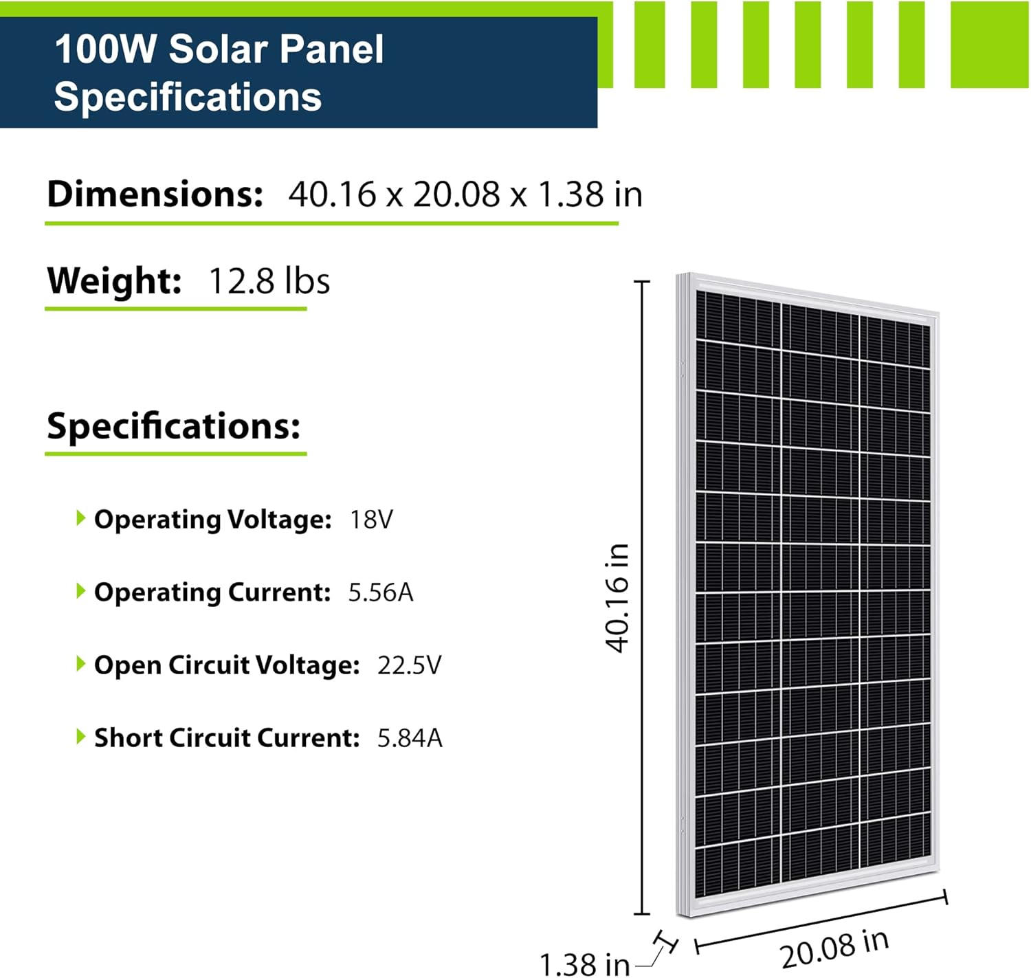 ExpertPower 2.5KWH 12V Solar Power Kit | LiFePO4 12V 100Ah, 400W Mono Solar Panels, 30A MPPT Solar Charge Controller, 2KW Pure Sine Wave Inverter Charger | RV, Trailer, Camper, Marine, Off Grid