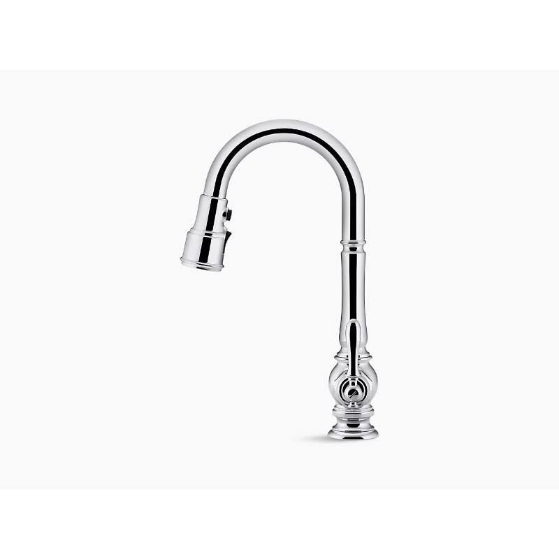 Kohler K-99261-SN Artifacts Single Handle Pull Down Kitchen Faucet - Vibrant Polished Nickel