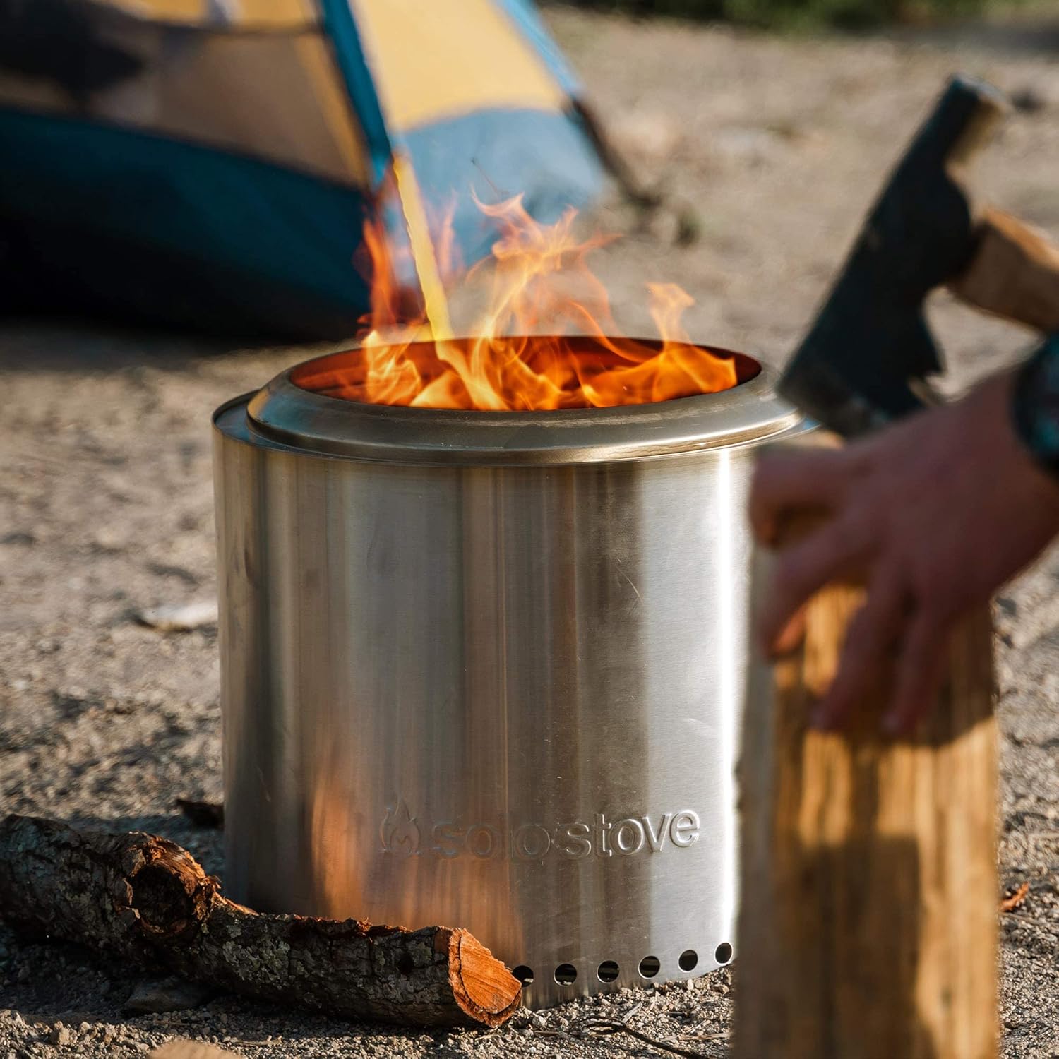Solo Stove Ranger Stainless Steel Smokeless Fire Pit Camping Accessories Portable Fire Pit | 15x12.5 Inch Fire Pit for Outdoor Fireplace