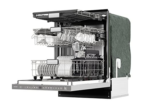 SHARP Slide-In Dishwasher, Stainless Steel Finish, 24" Wide
