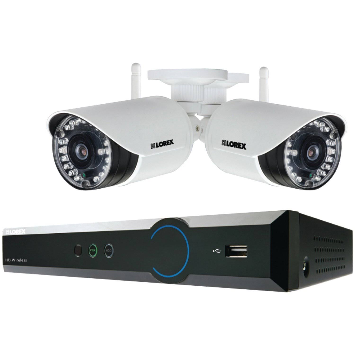 Lorex LH04141TC2WB - 4-Channel 720p HD 1TB DVR with 2 Wireless Cameras