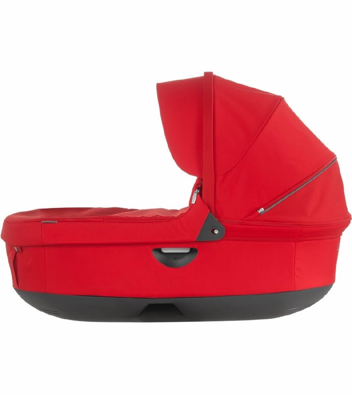 Stokke Crusi and Trailz Carrycot in Red