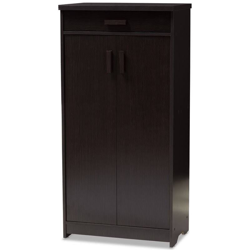 Baxton Studio Bienna Shoe Cabinet in Wenge Brown - 146-21003-8267-CMYX