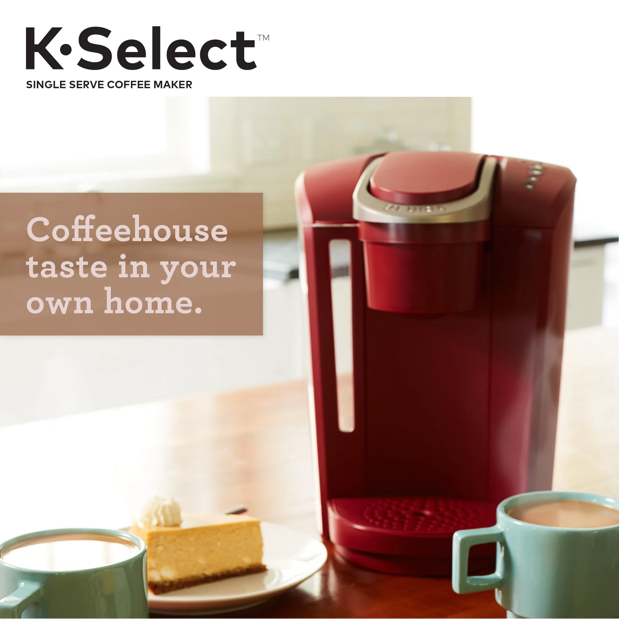 Keurig K-Select Single-Serve K-Cup Pod Coffee Maker, Matte White