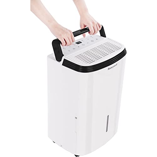 Honeywell 50 Pint Energy Star Dehumidifier with Pump for Basements & Large Rooms Up To 4000 Sq. Ft. with Mirage Display, Washable Filter to Remove Odor and Filter Change Alert