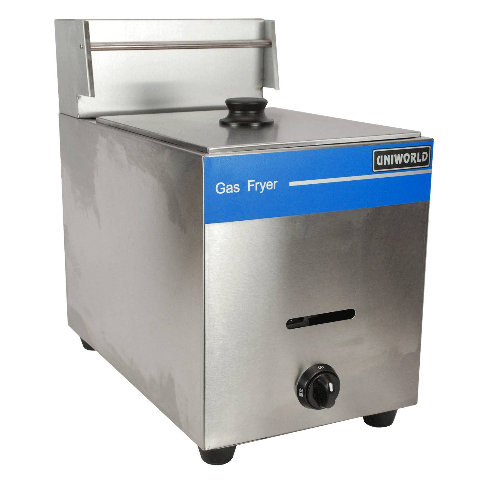 Uniworld UGF-71 Single Basket Liquid Propane Deep Fryer - Stainless Steel