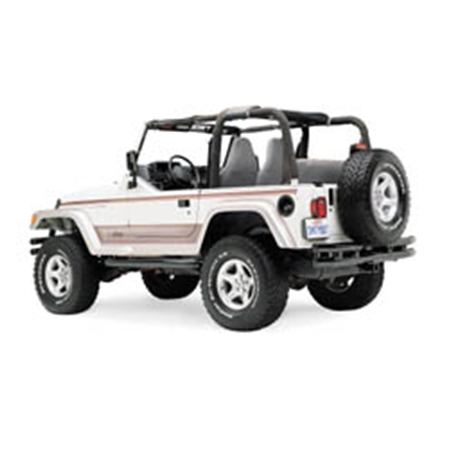 Jeep Wrangler Smittybilt Rear Tubular Bumper; Textured Black JB44-RHT