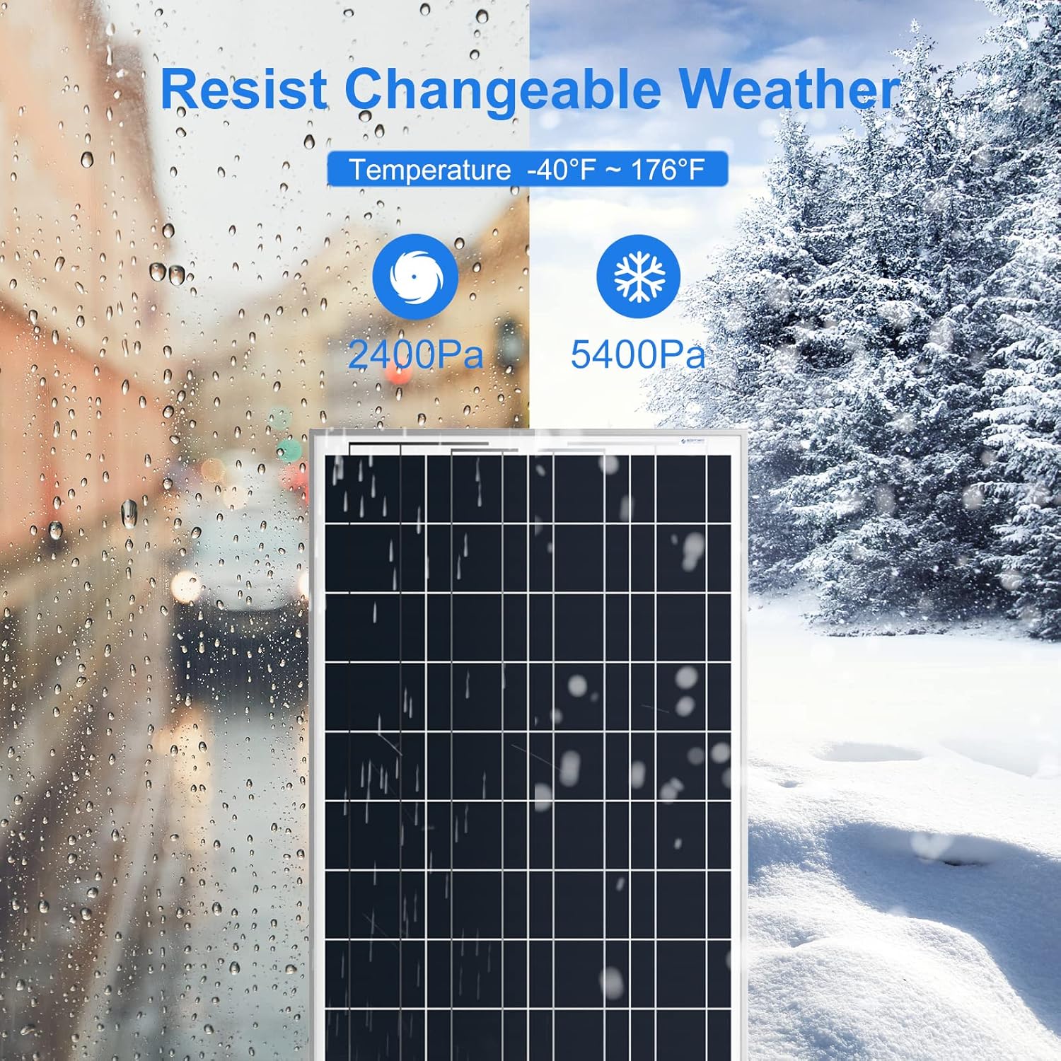 ACOPOWER Solar Panel Kit, 800W 12/24V Polycrystalline Off-Grid System for RV Home Marine with 8PCs 100W Rigid Solar Panels/60A MPPT Controller/Z-Brackets/Y Connectors/Solar Cables/Cable Entry Housing
