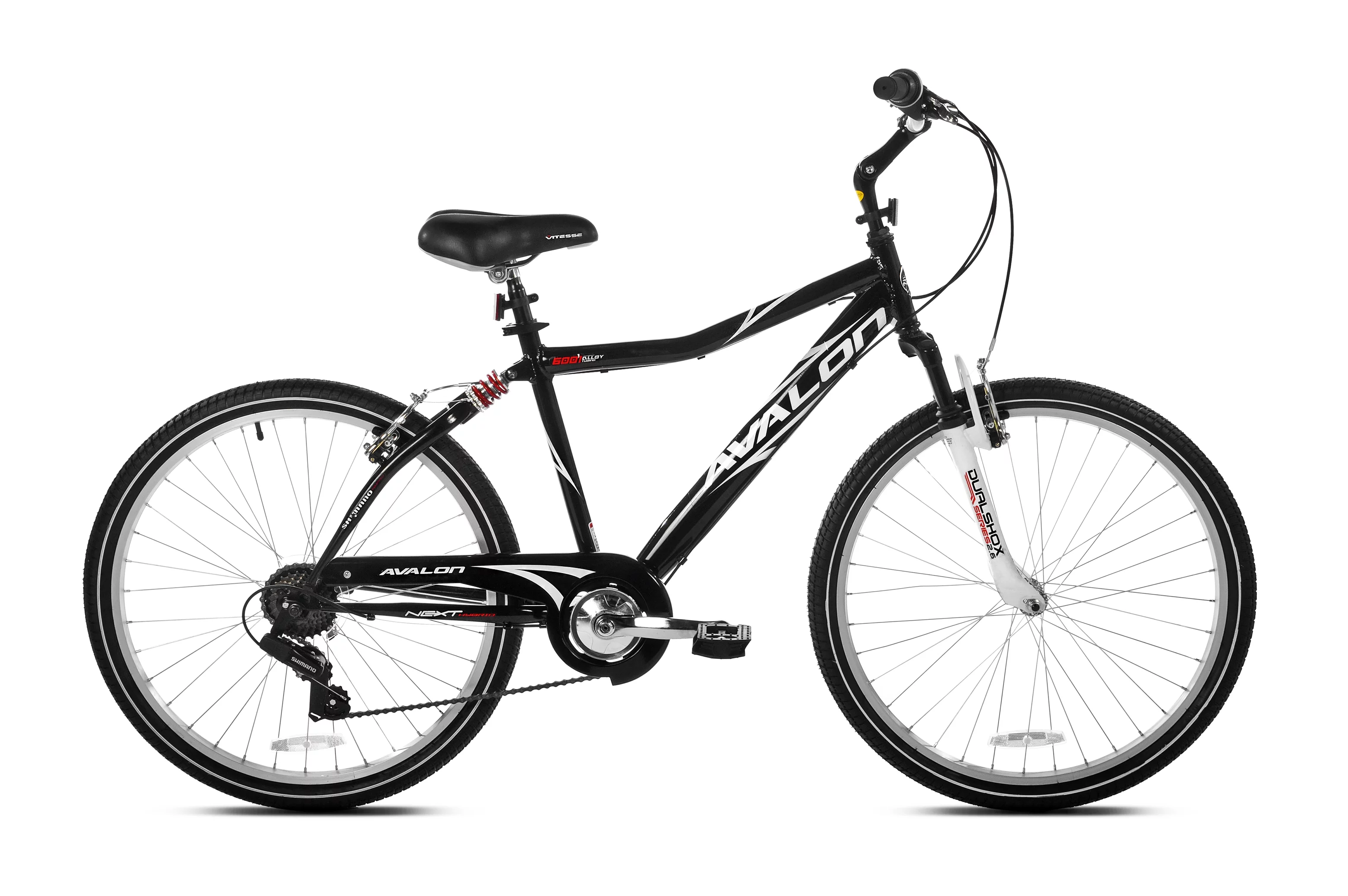 Kent Bicycle 26 In. Avalon Comfort Men's Bike with Full Suspension, Black