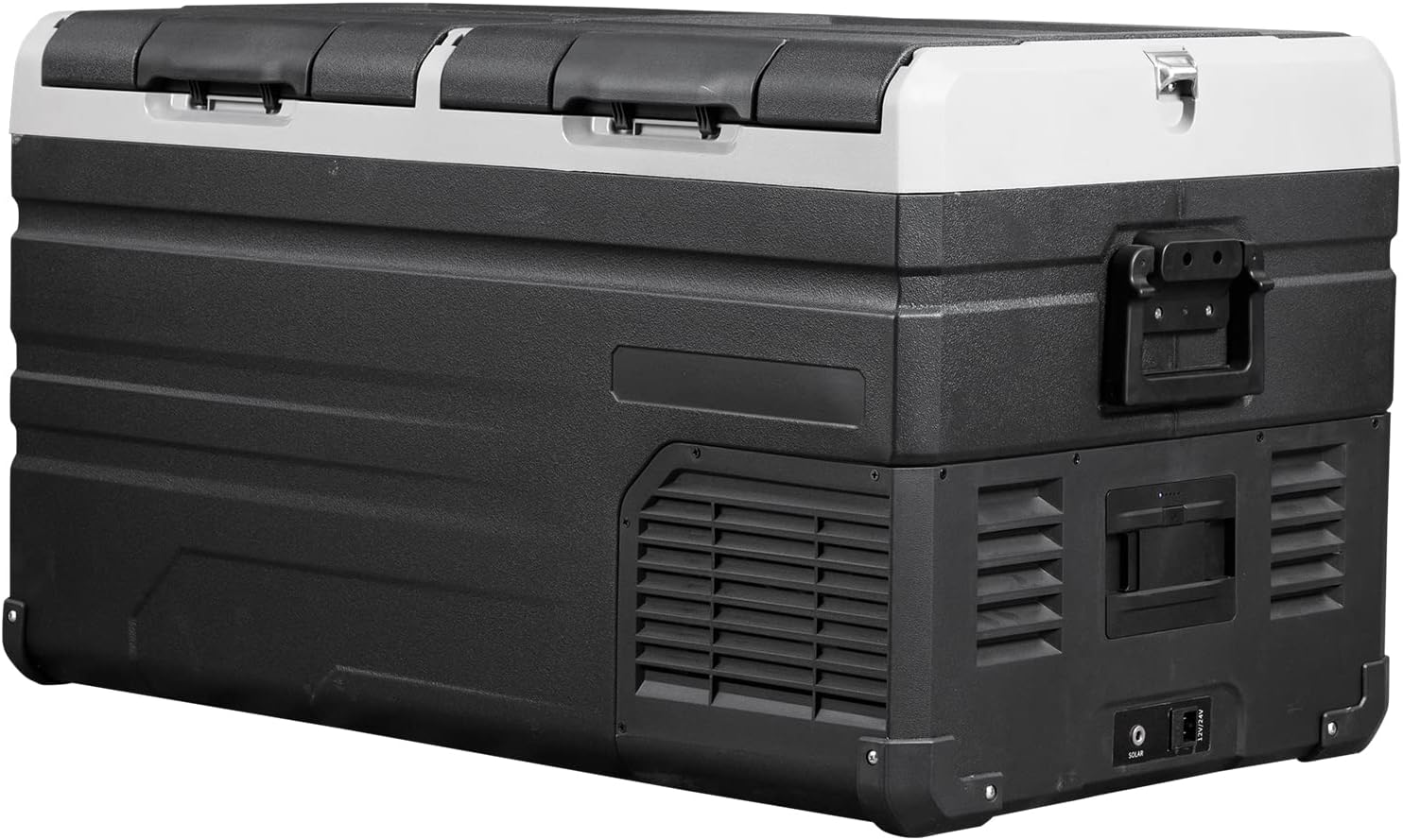 VEVOR 12 Volt Refrigerator 48Qt, Dual Zone Car Fridge Freezer w/App Control & Wheels 12/24V DC & 110-240V AC Electric Compressor Cooler for Truck Vehicle RV Boat Outdoor & Home Use, -4℉-68℉ Black