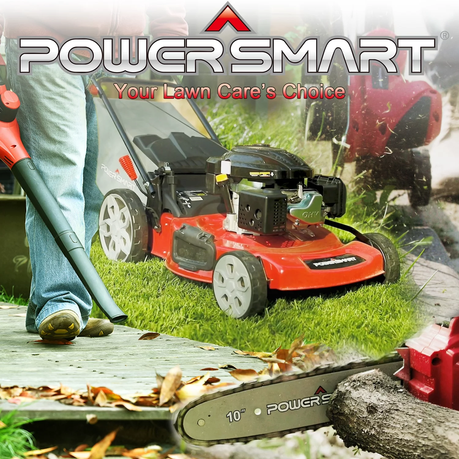 PowerSmart DB8617P 17 in. 3-in-1 Gas Push Lawn Mower