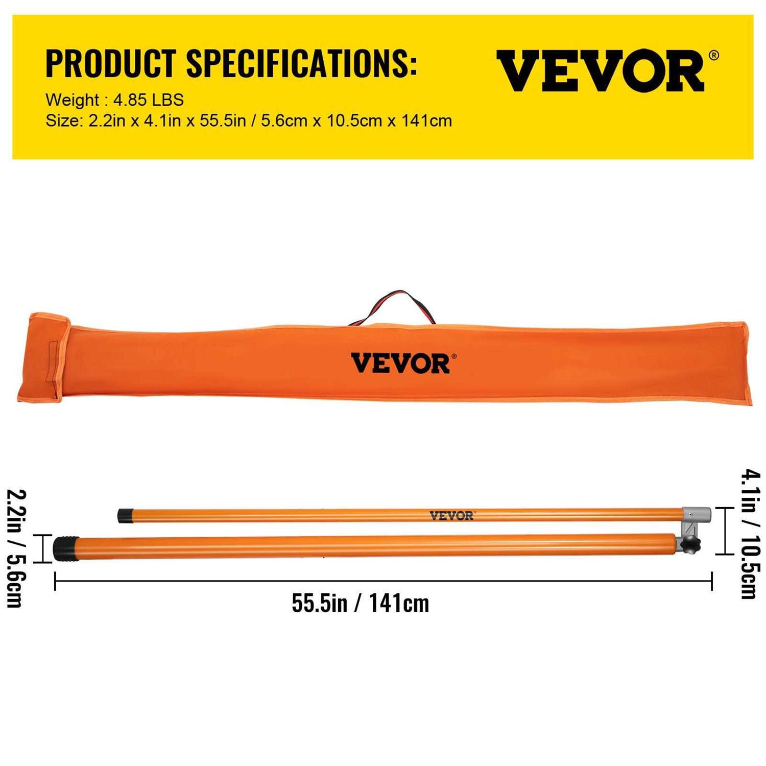 VEVOR Load Height Measuring Stick Sturdy Fiberglass Truck Height Stick with Adjustable Pole - Shop Hardware Tools Online Store