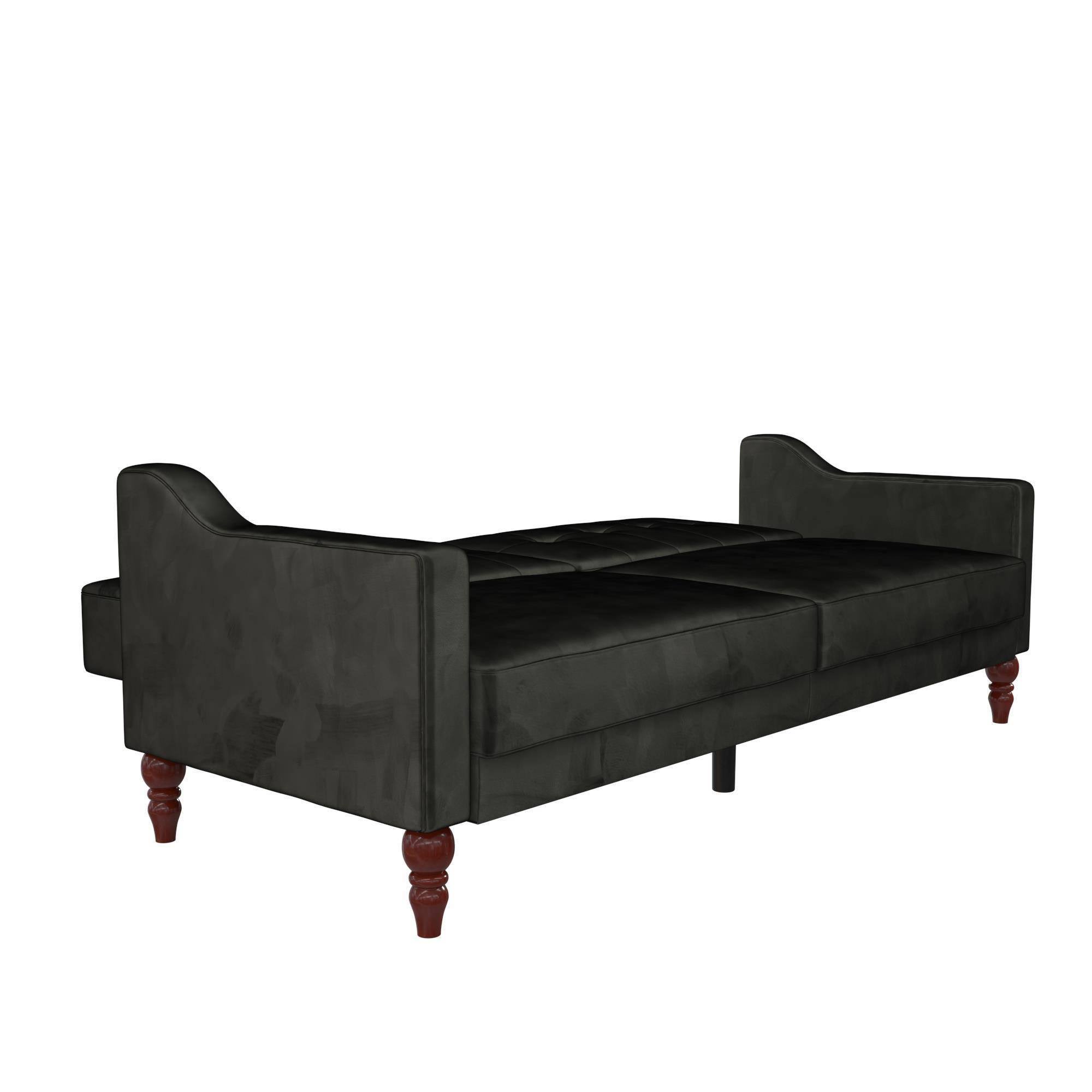 Novogratz Beatrice Coil Futon Convertible Sofa Bed u0026 Couch - Black