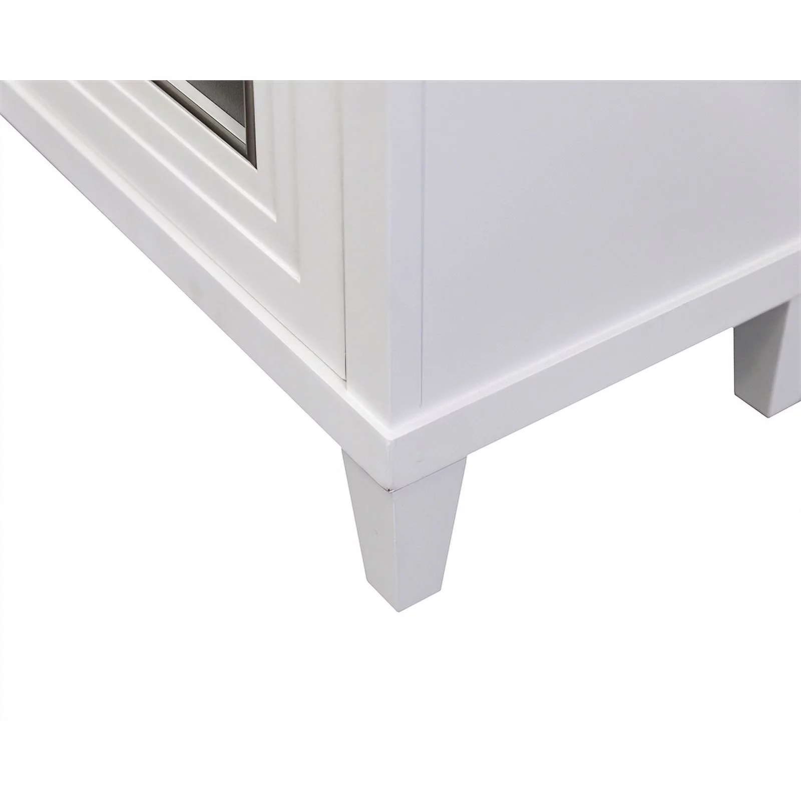 Modern Wood 80" Console with with doors TV Stand Fully Assembled White