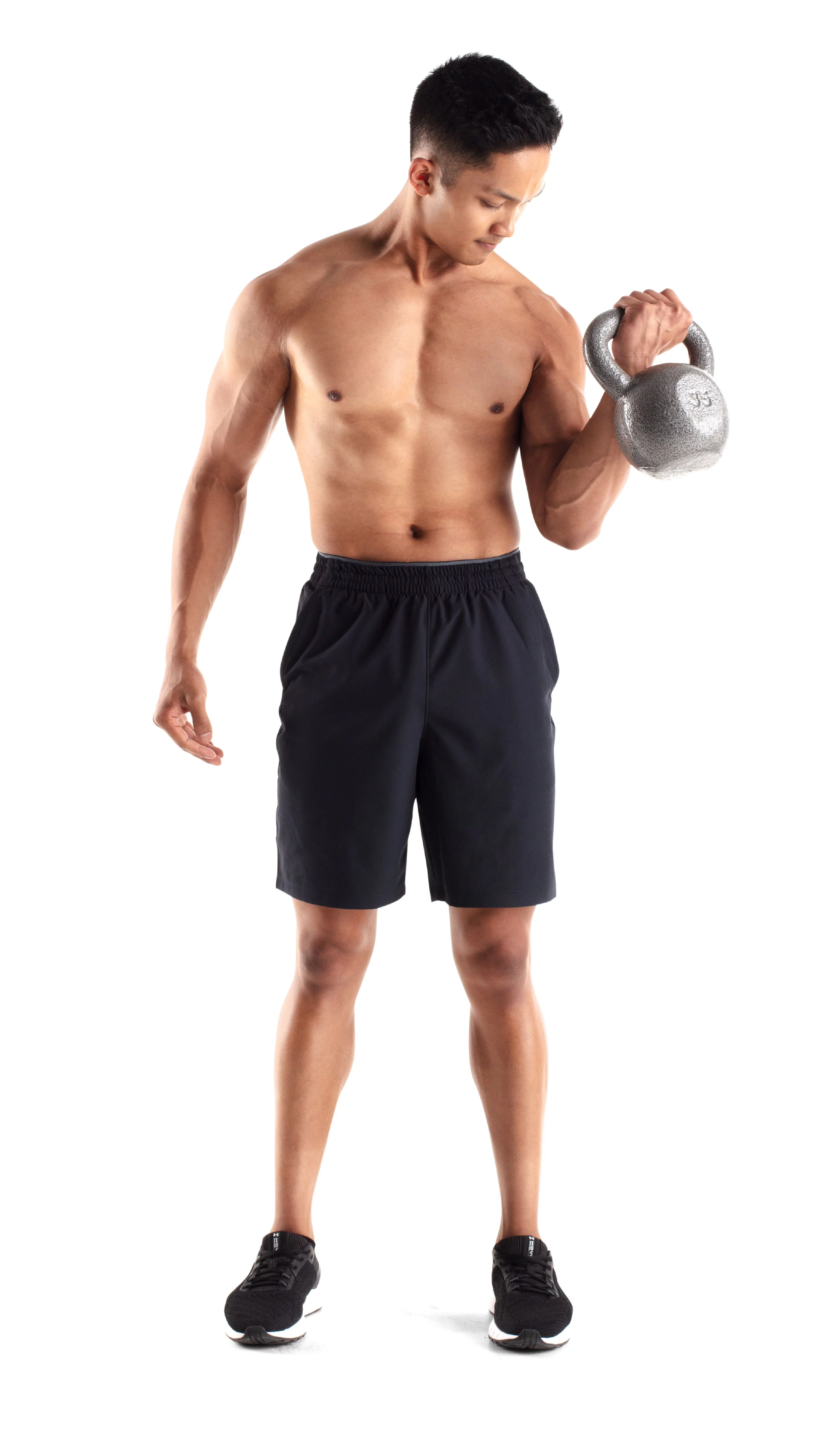Weider, 30lb Cast Iron Hammertone Finish Kettlebell, Single
