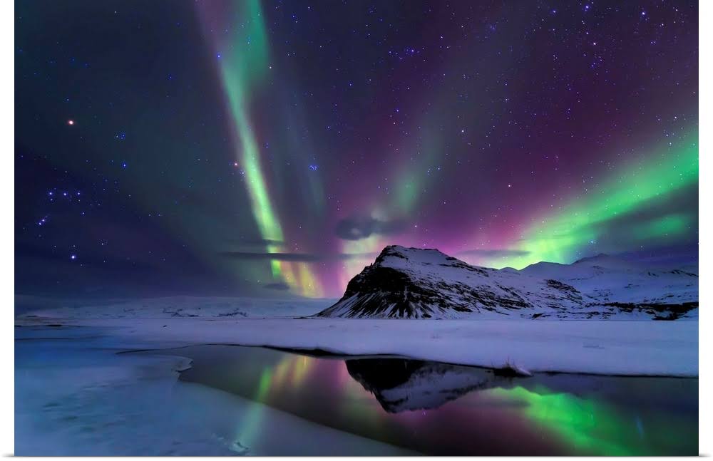 Northern Lights Reflection | Poster Print | 60x40 | Great Big Canvas