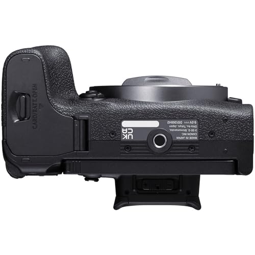 Canon EOS R10 4K Video Recording Mirrorless Camera (Body) with 64GB Fast Transcend Memory Card, Black (Renewed)