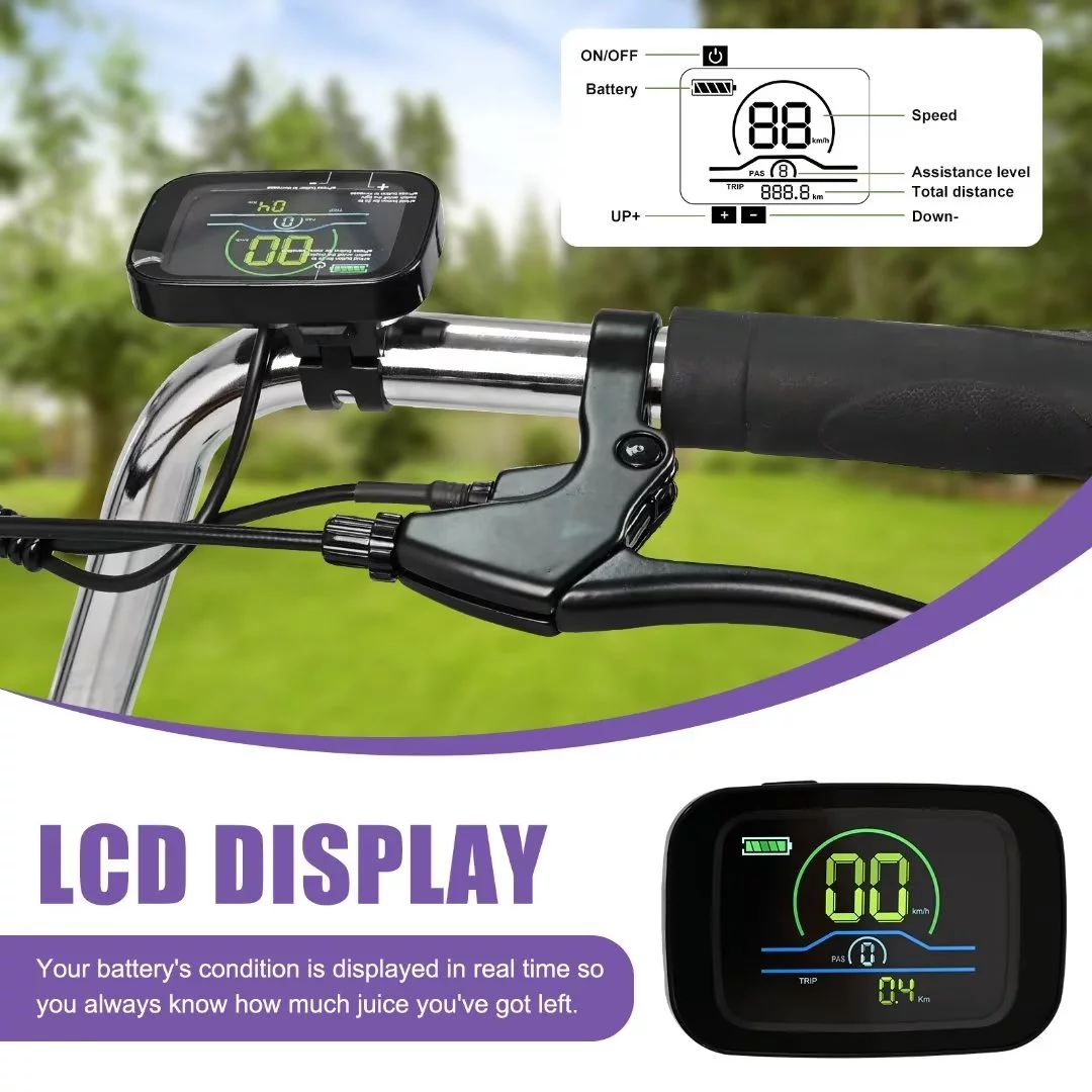 Docred 24'' Adult Electric Tricycles 3 Wheel Electric Bike, 15.5 mph 500W Electric Trikes for Seniors .7-Speed & 4 Adjustable Riding Modes Electric Tricycle with 36V Removable Lithium Battery