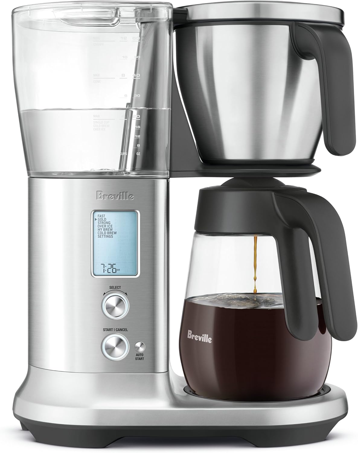 Breville Precision Brewer Drip Coffee Machine BDC400BSS, Glass Carafe