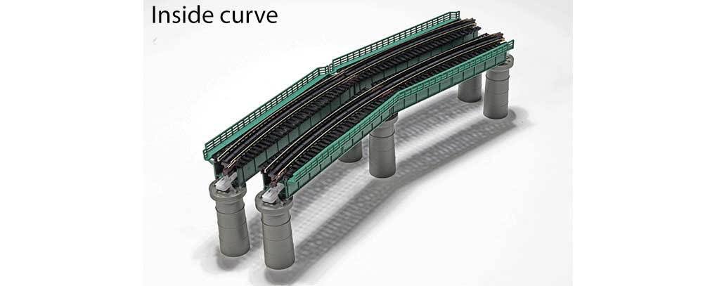 Kato N Scale 20-823 Unitrack Curved Bridge Set