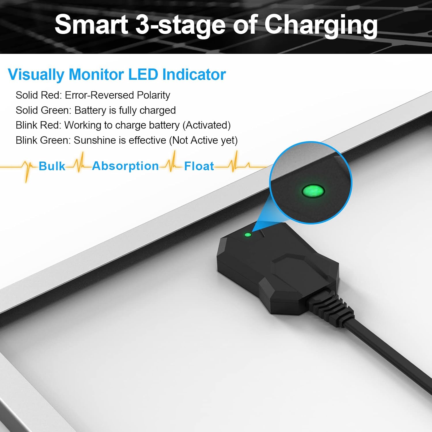 SUNER POWER 10 Watt Solar Panel Powered Charger Kit + + Tubular Mount Bracket for Automatic Gate Opener, Electrical Fence, etc