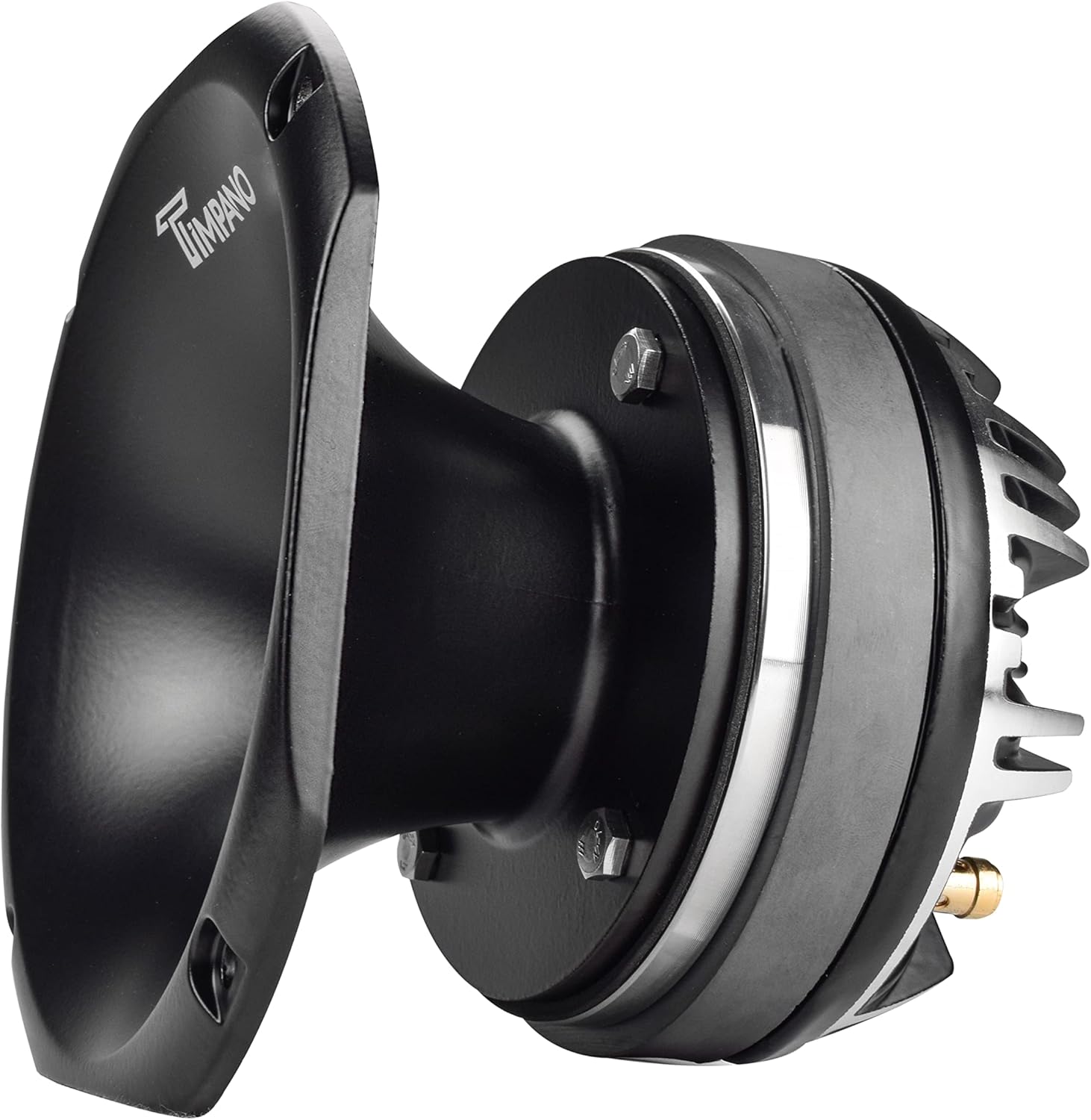 Timpano TPT-DH2000 2" Exit Compression Driver Horn 200 Watts Continuous Power 8 Ohm 109 dB Slim Profile Aluminum Horn + Ferrite Driver Pack of 2