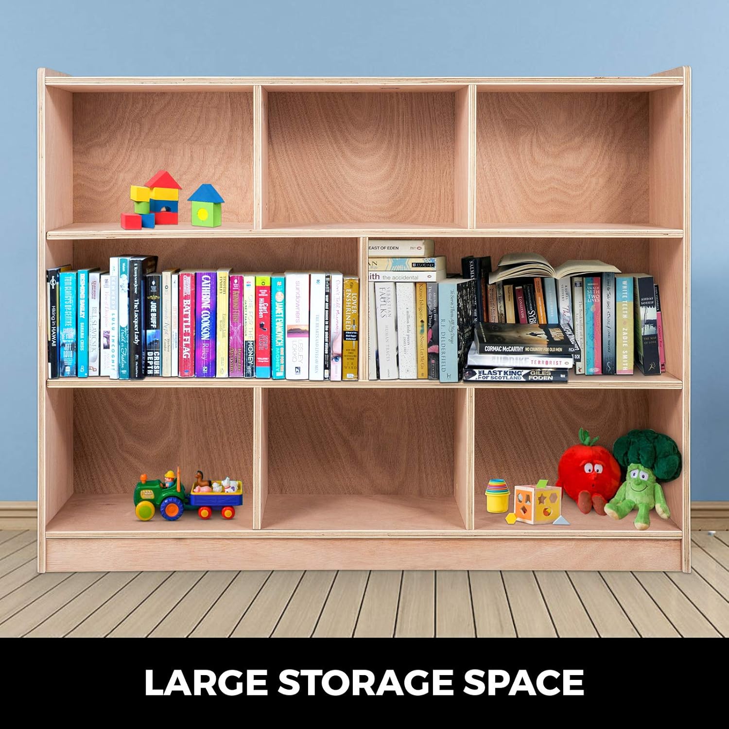 Happybuy Classroom Storage Cabinet, 36” High, Wood Color