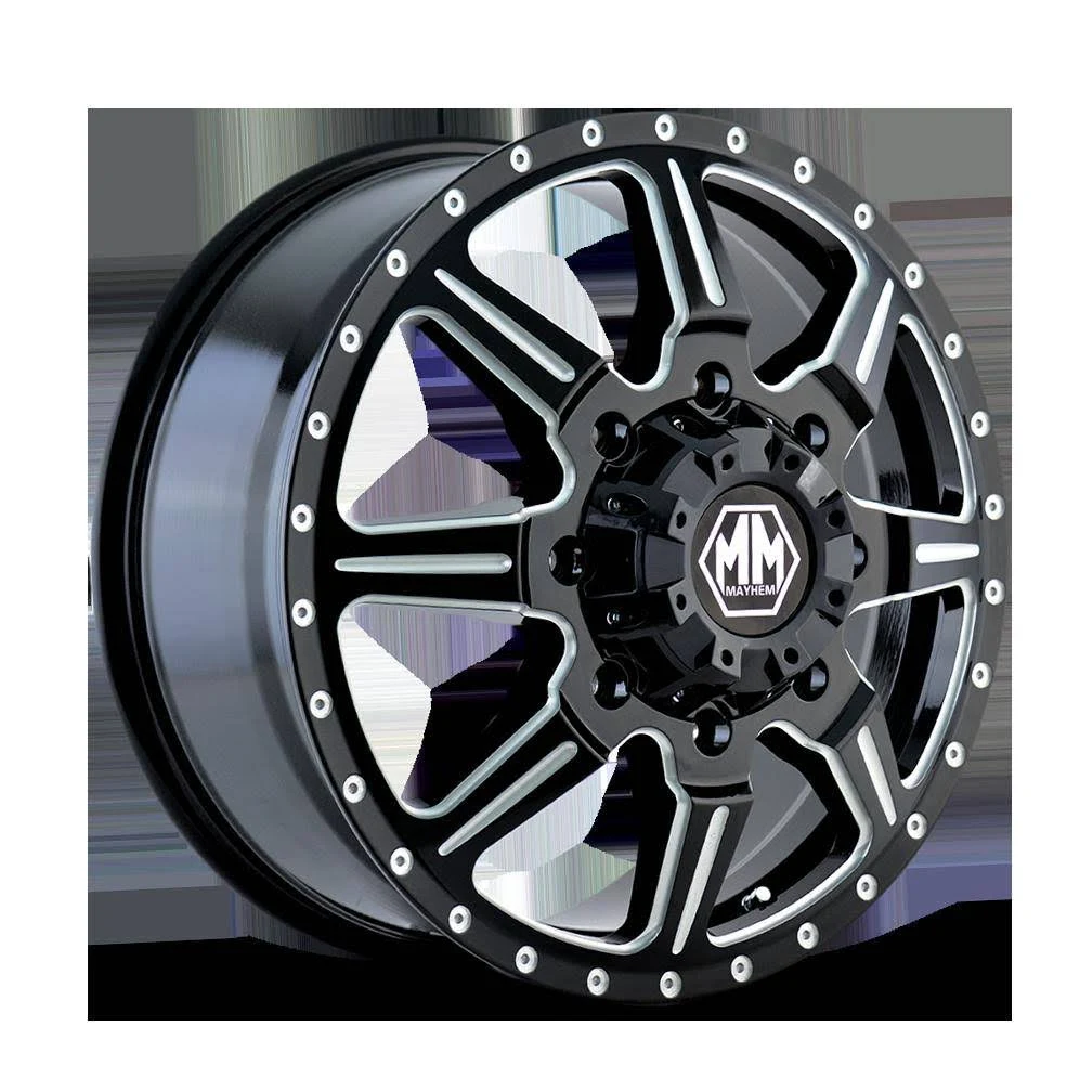Mayhem 8101 Monstir Front Black Milled Spokes 17x6.5 8x165.1 134mm 130.18mm