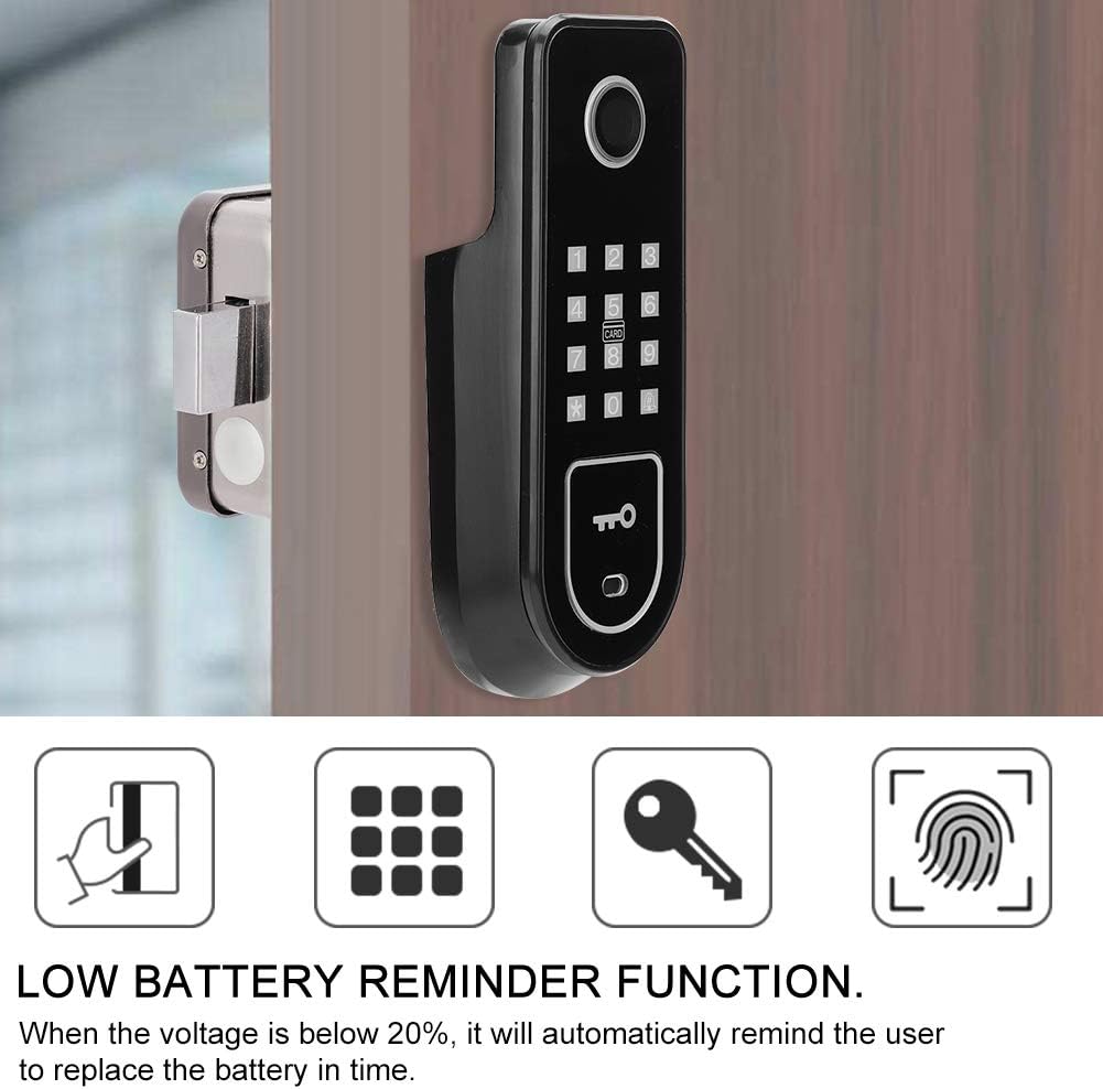 Fingerprint Password Mechanical Keys WiFi Door Lock, Keyless Entry Electronic Door Lock Anti Theft Lock, Smart Security for Anti-Theft