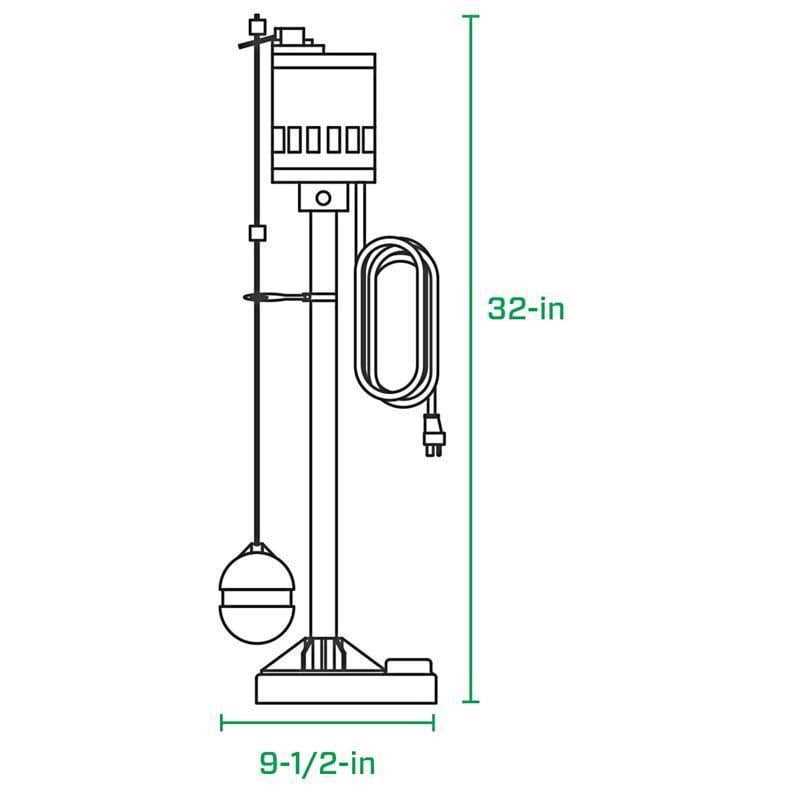 Zoeller 1/2 HP 3900 gph Cast Iron Vertical Float Switch AC Pedestal Sump Pump - Shop Hardware Tools Online Store