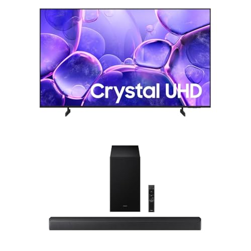 Samsung 43-Inch Class Crystal UHD U8000F 4K Smart TV (2025 Model) Endless Free Content, Crystal Processor 4K, MetalStream Design, Knox Security, Alexa Built-in