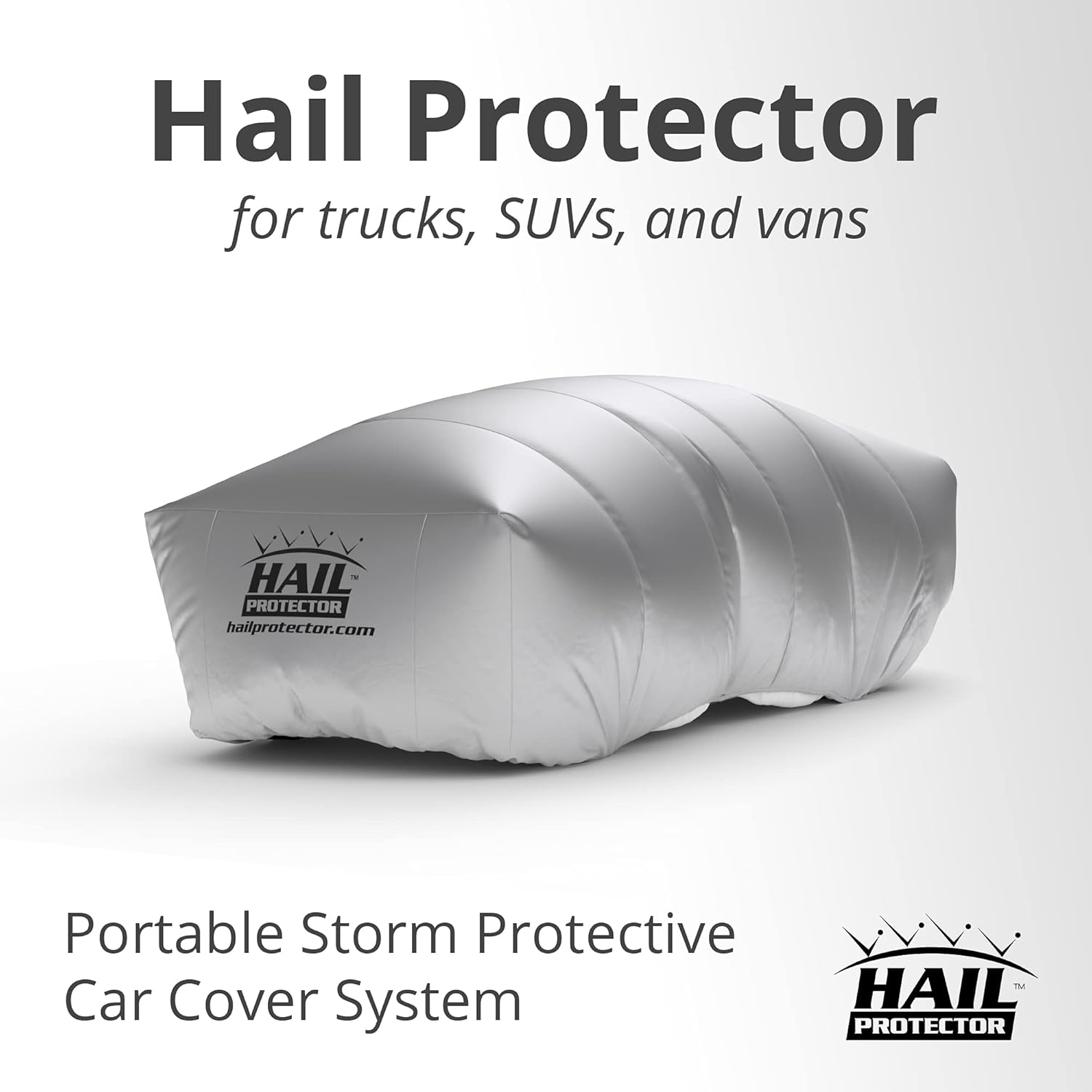 HAIL PROTECTOR CAR2 Size Portable Car Cover System for Coupes, Sedans and Wagons