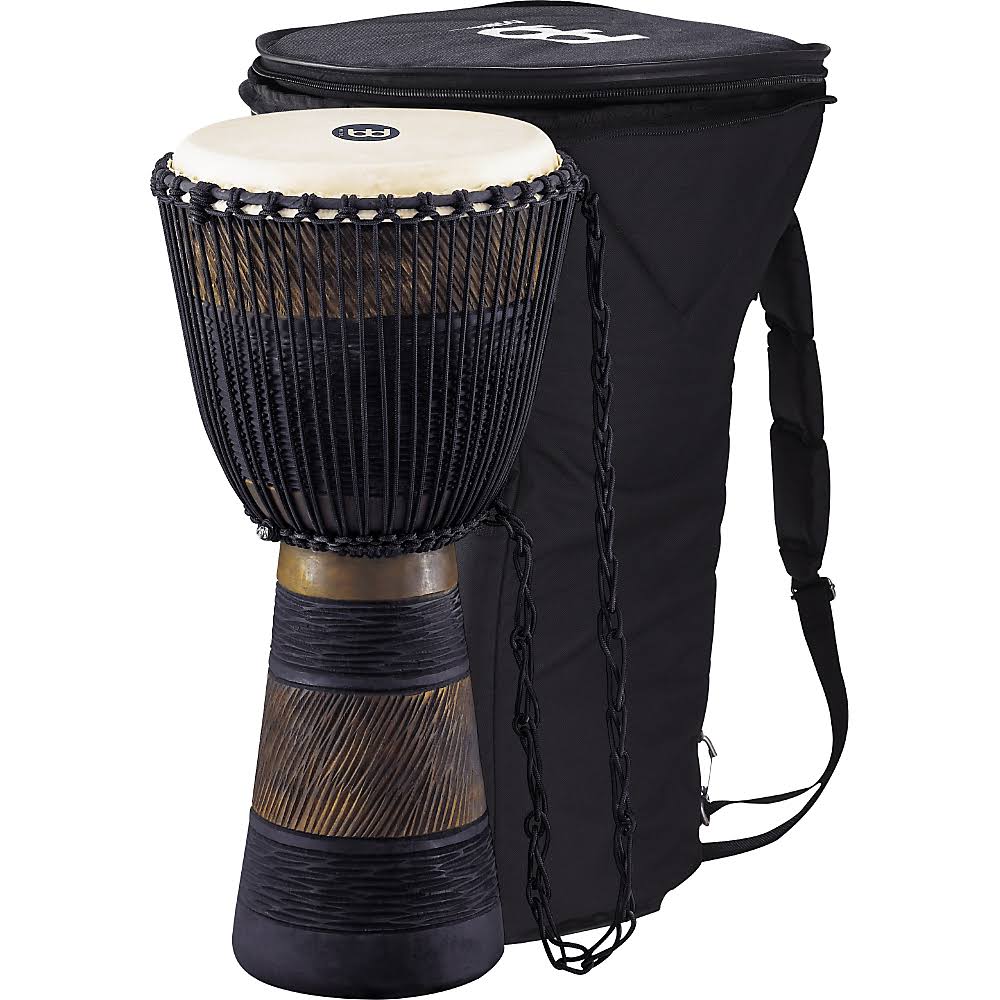 Meinl Earth Rhythm Original African-Style Rope-Tuned Wood Djembe with Bag