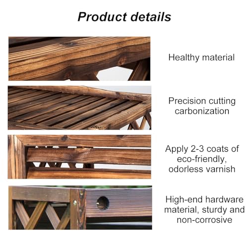 LLYLAFDC Outside Air Conditioning Cover Privacy Fence Panels, Wood Air Conditioner Privacy Screen,Condensing Unit Protective Cover, Louvered Storage Shelf for Outside Units