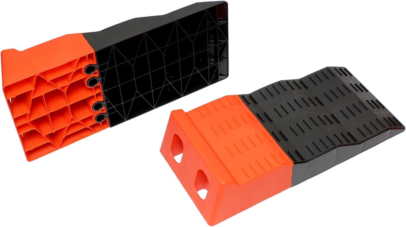 BISupply Tandem Axle Leveler Ramps – 3 Level RV Leveling Blocks Heavy Duty Separating Camper Leveling Ramps, 2 Pk Pack of 2