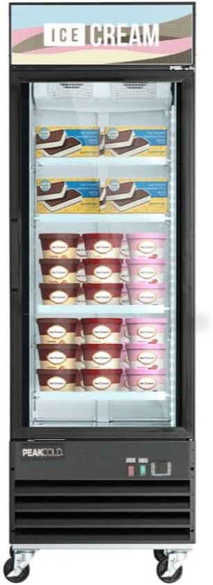 Retail Merchandiser Display Freezer - "Ice Cream" Design; 13 Cubic Ft.