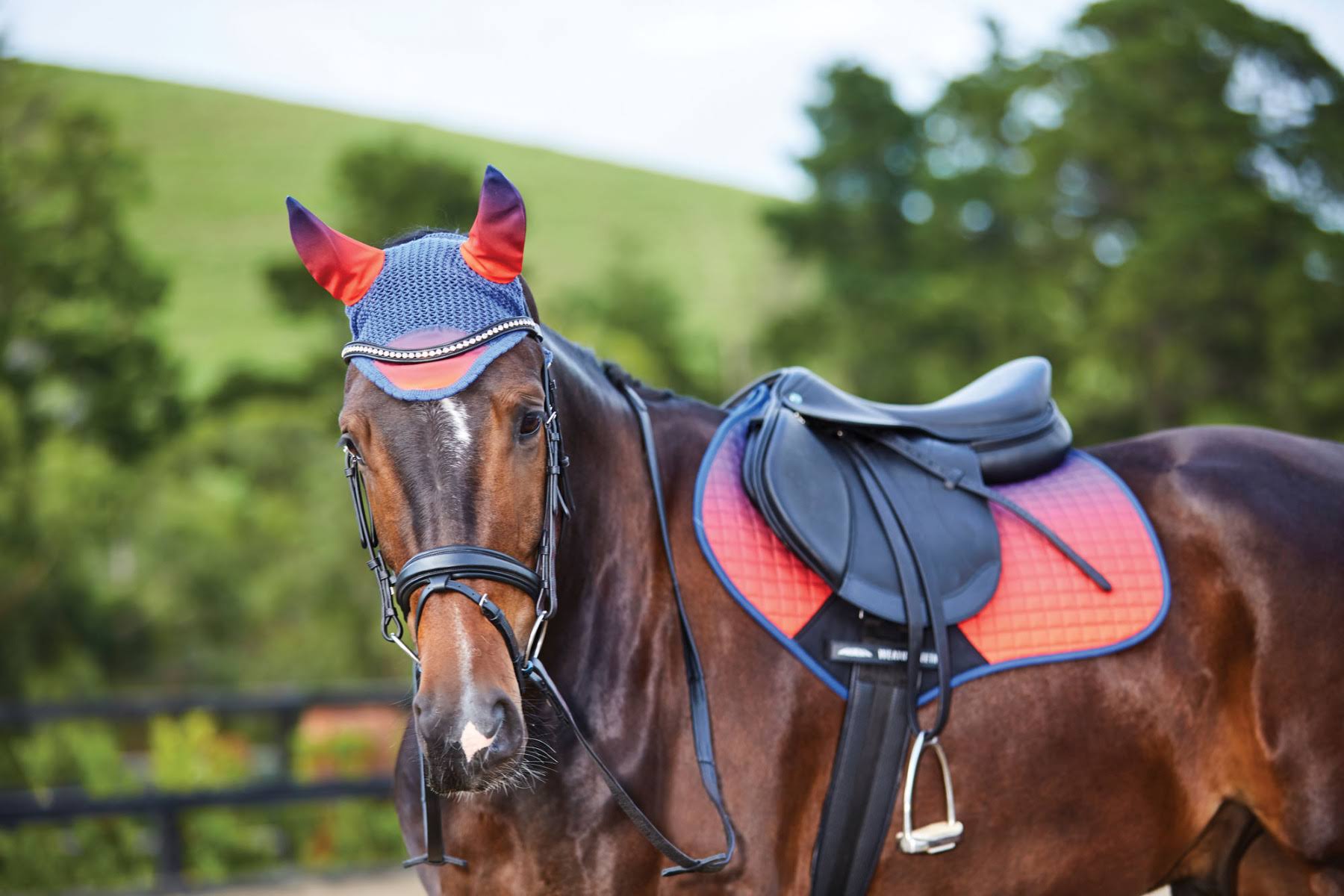 Weatherbeeta Prime Ombre Jump Saddle Pad, Stormy Sky / Pony