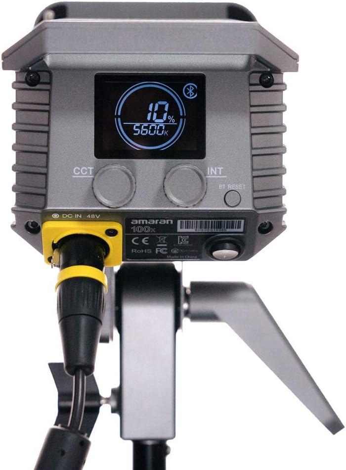 Amaran 100x Bi-Color LED Video Light, 100W 2700-6500k 34300lux@1m Bluetooth App Control 9 Built-in Lighting Effects DC/AC Power Supply, Made by Aputure