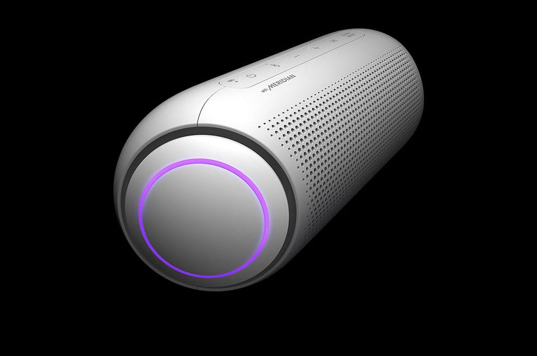 LG XBOOM Go Portable Bluetooth Speaker with Meridian Technology, White - Pl5w