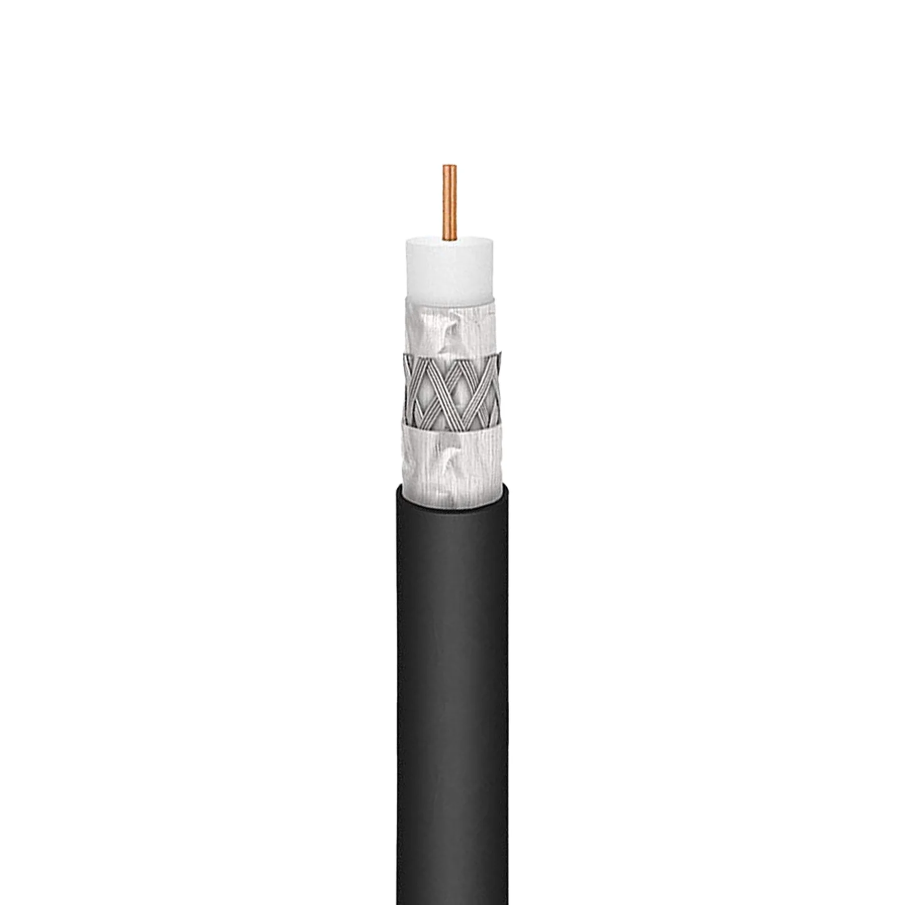 RG11 Coaxial Cable Tri Shield 14AWG Outdoor/Direct Burial Gel Flooded/ Underground Gel flooded Weather Resistant 1000ft Black Jacket