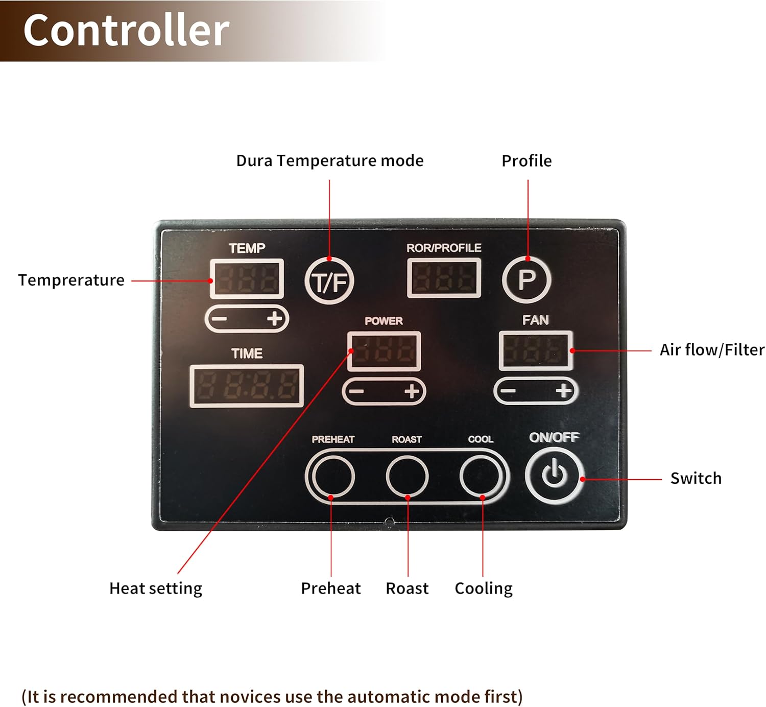 500g automatic coffee roaster machine for home use with smoke filter and chaff collector